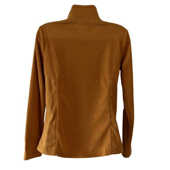 Simply Southern Gold Fleece Knit Jacket Woman Size Small Recycled Zip Front - Picture 3 of 9
